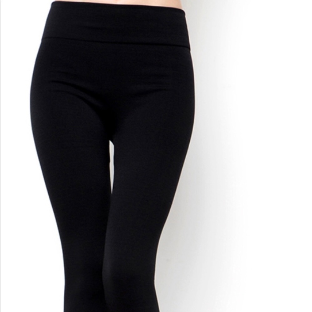 Black brushed fleece lined leggings, perfect wght